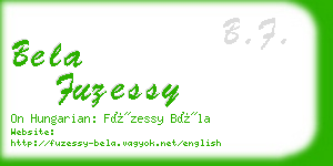 bela fuzessy business card